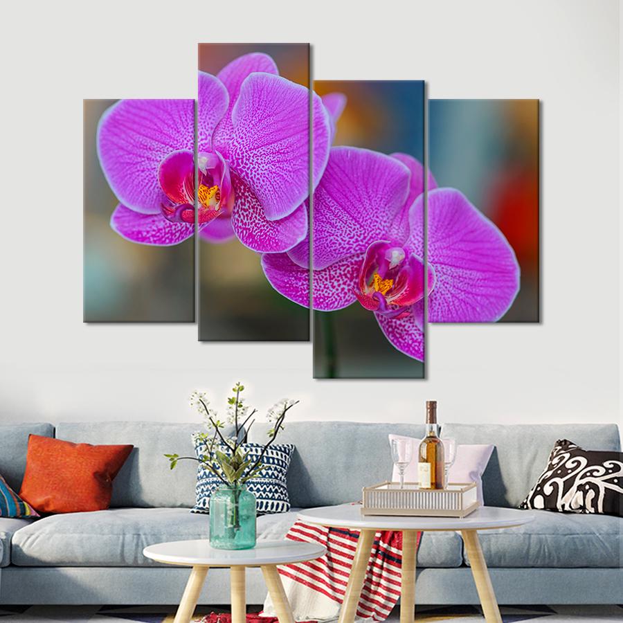 Картина цветы и растения Цветы на ветке орхидеи 149x106 см (A1036-4)