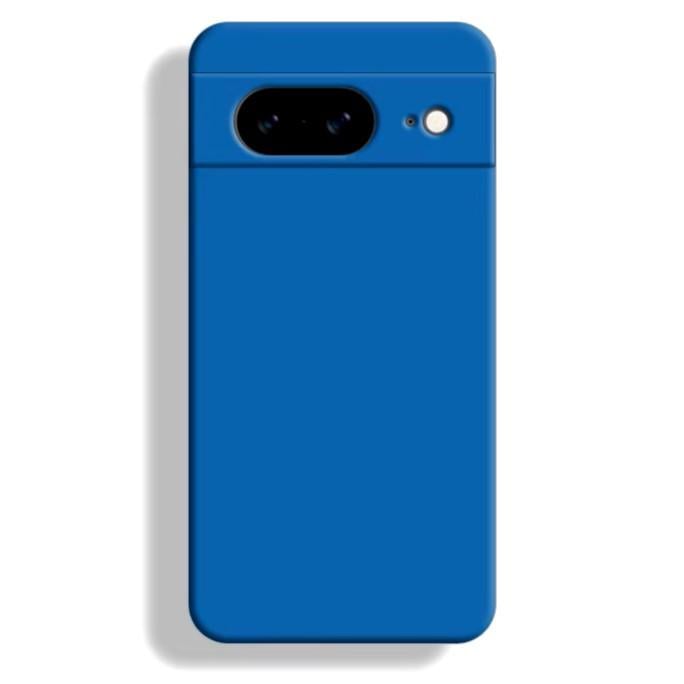 Силиконовый чехол для Google Pixel 8a (с микрофиброй внутри) Темно-синий