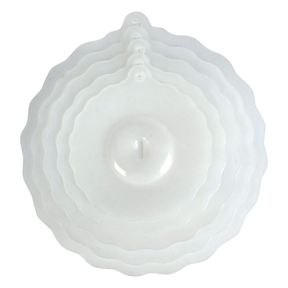 Набір силіконових кришок Stenson R93849 5 шт. Білий (27316471) - фото 1