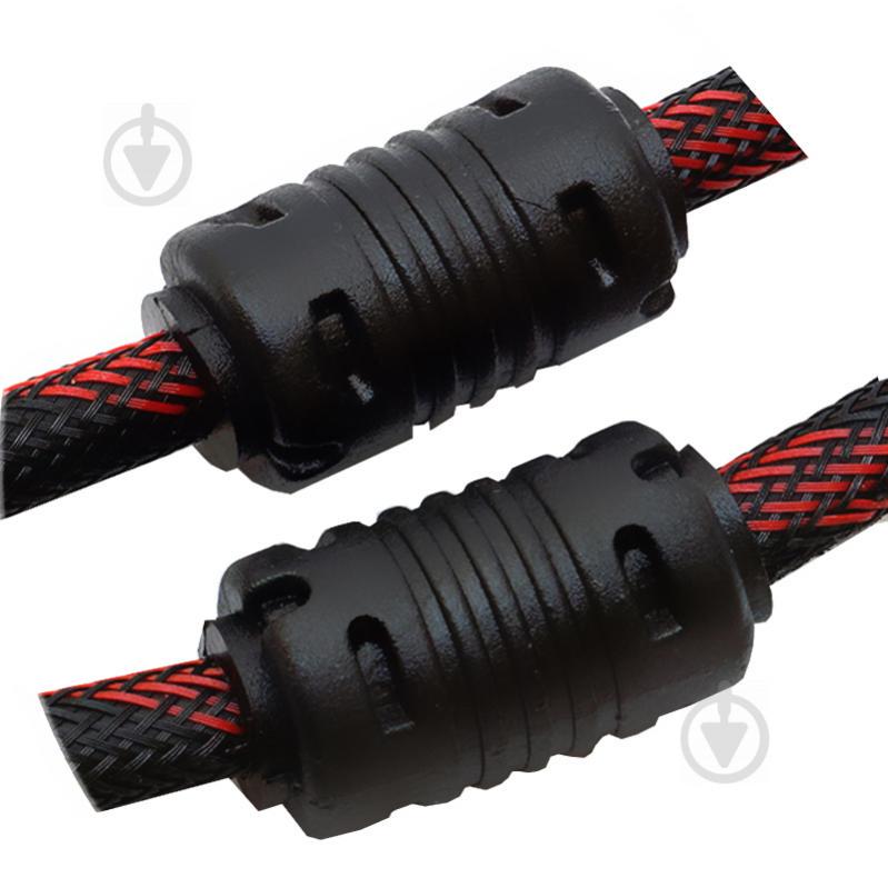 Кабель синхронизации Lesko HDMI-HDMI 3 м Black-red (1934-6248) - фото 4