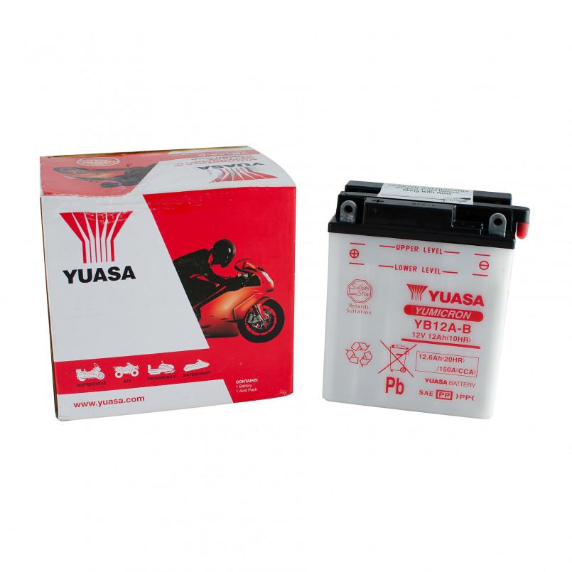 Акумулятор YuasaBatteryEuropeGmb МОТО YuMicron Battery YB12A-B сухозаряджений 12V 12,6Ah