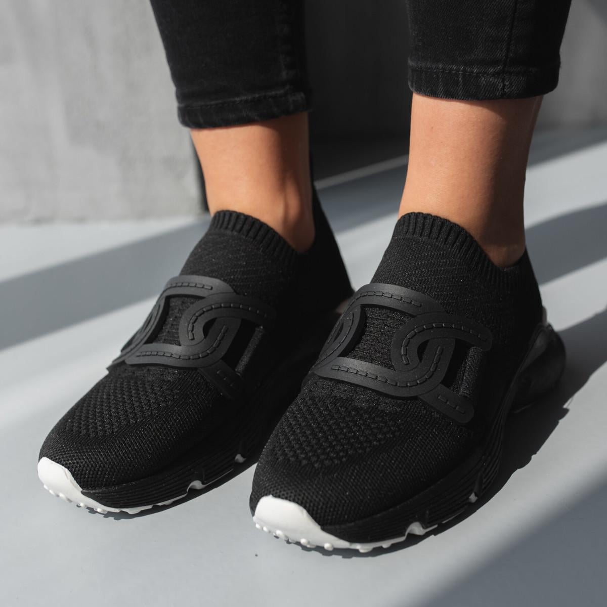 Кроссовки женские Fashion р. 39 25 см Черный (3704)