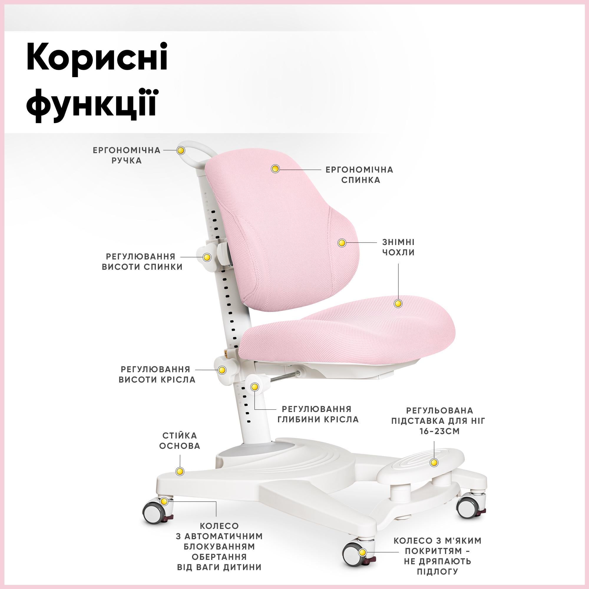 Крісло дитяче Mealux Gravity Pink (Y-612 KP) - фото 3 Крісло дитяче Mealux Gravity Pink (Y-612 KP) - фото 3