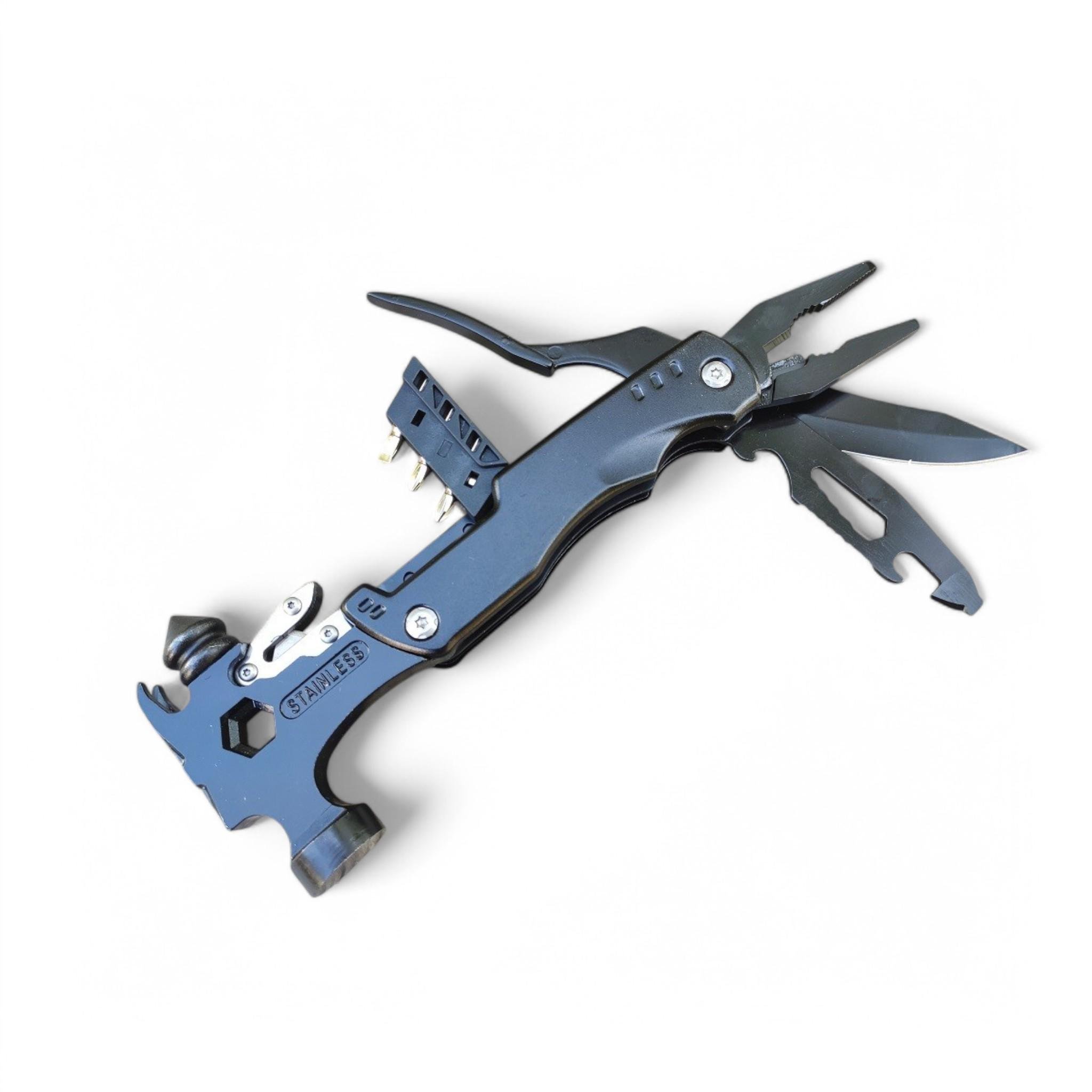 Мультитул-молоток Traveler Hammer 8в1 с набором бит в чехле Black (25675283)