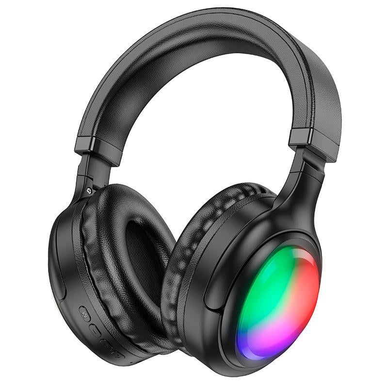Наушники Hoco Focus W48 с RGB подсветкой Черный (599359)