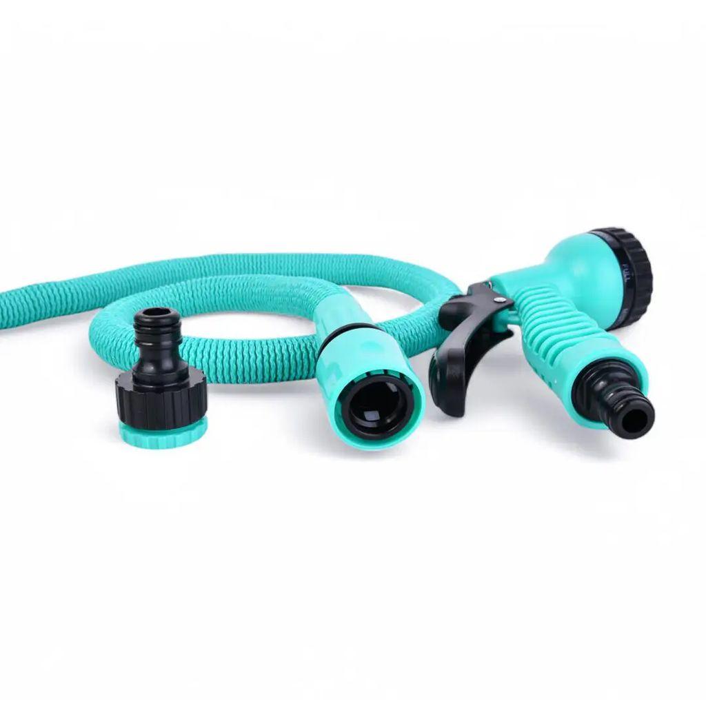 Шланг поливочный растяжной K-50FT с распылителем на 7 режимов 15 м Turquoise (784780629) - фото 7