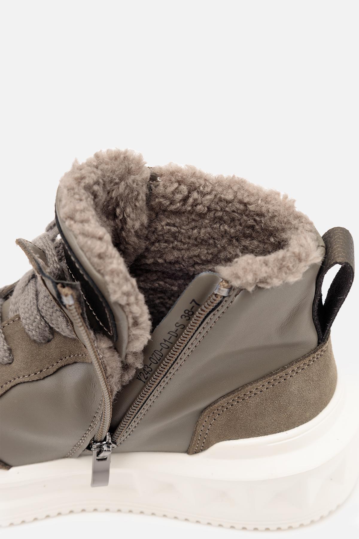 Кеди жіночі на платформі ЦБ-00248348 р. 36 Хакі (SKT000989109) - фото 6