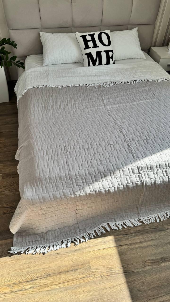 Покрывало евро Муслин 200х230 см Пудровый (П4К-muslin25-0010-23)