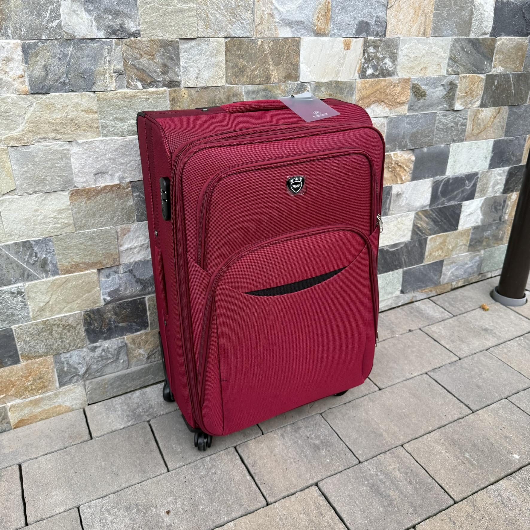 Валіза тканинна Wings 1708 на 4 колесах L Бордовий (30485127) - фото 4 Валіза тканинна Wings 1708 на 4 колесах L Бордовий (30485127) - фото 4