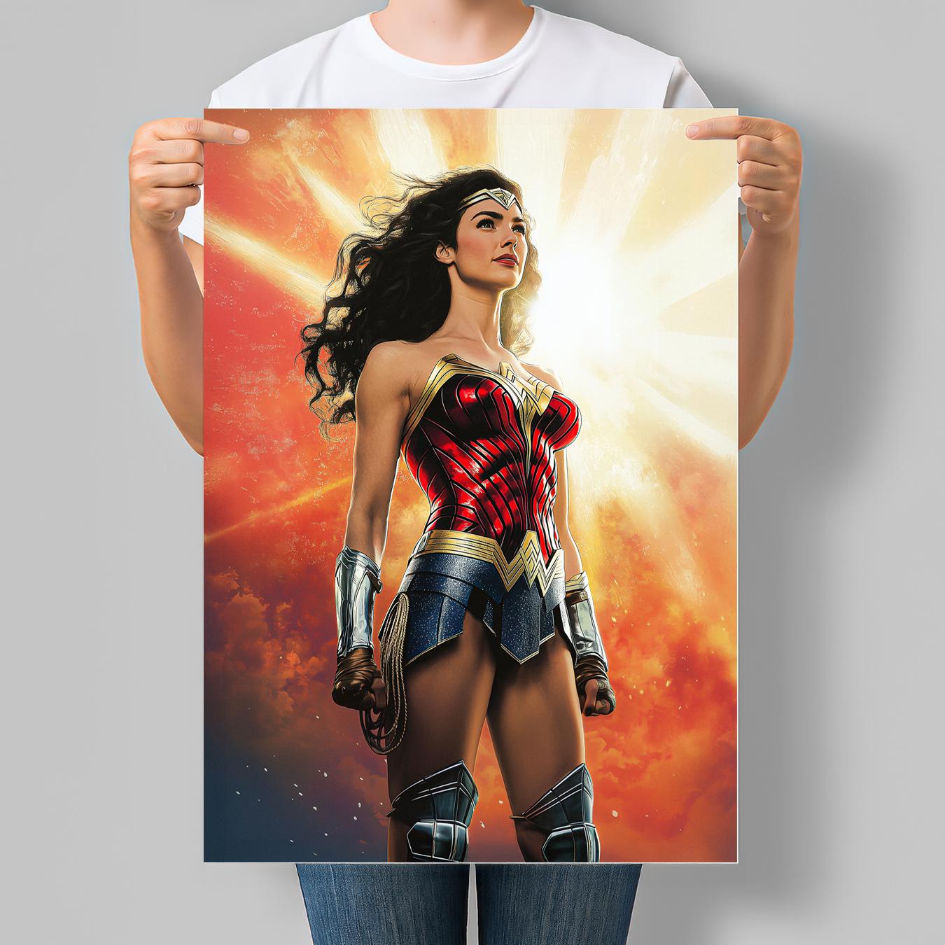 Постер супергероиня DC Диана Принц Чудо Женщина Fan art Серия Superheroine Collection 30x42 см A3 без рамки (MAR10_A3)