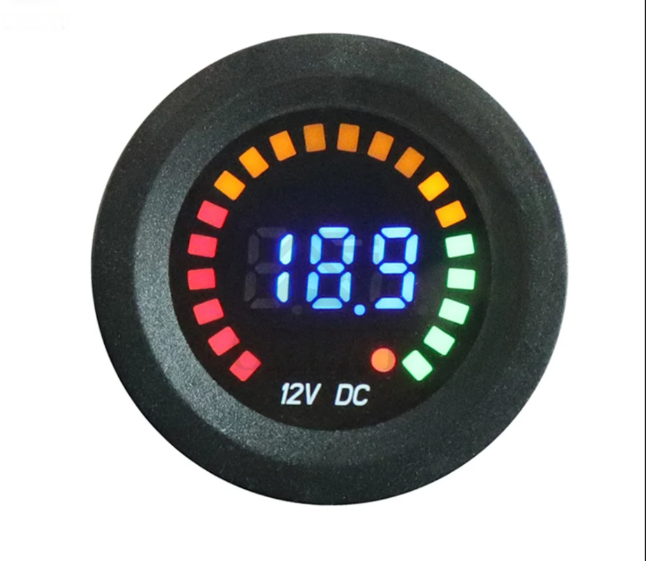 Вольтметр цифровой автомобильный постоянного тока 12V панель светодиодный цветной дисплей (48114) - фото 3 Вольтметр цифровой автомобильный постоянного тока 12V панель светодиодный цветной дисплей (48114) - фото 3