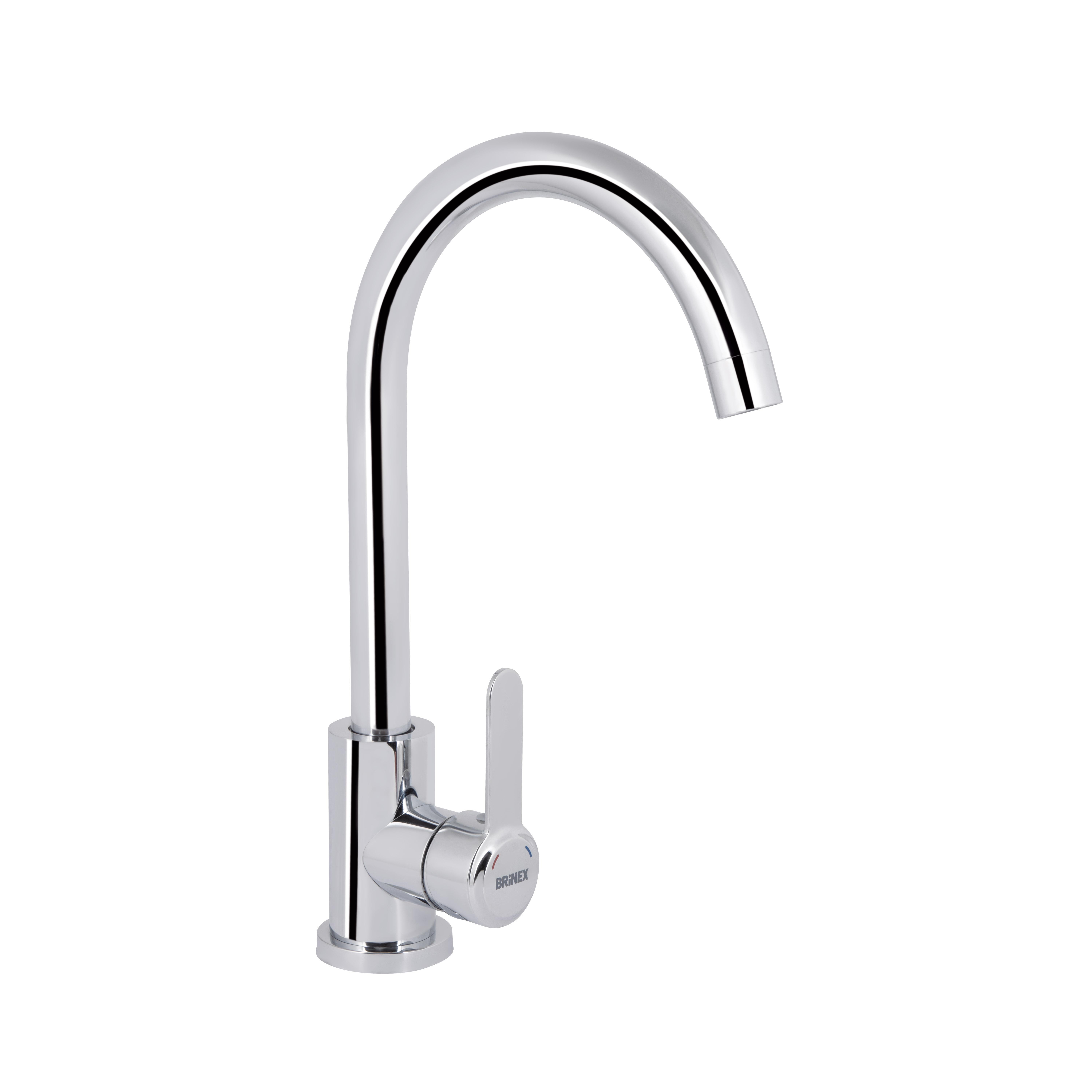 Смеситель для кухни Brinex Pure 015F U-образный Chrome (BRIPUR015FCRM)