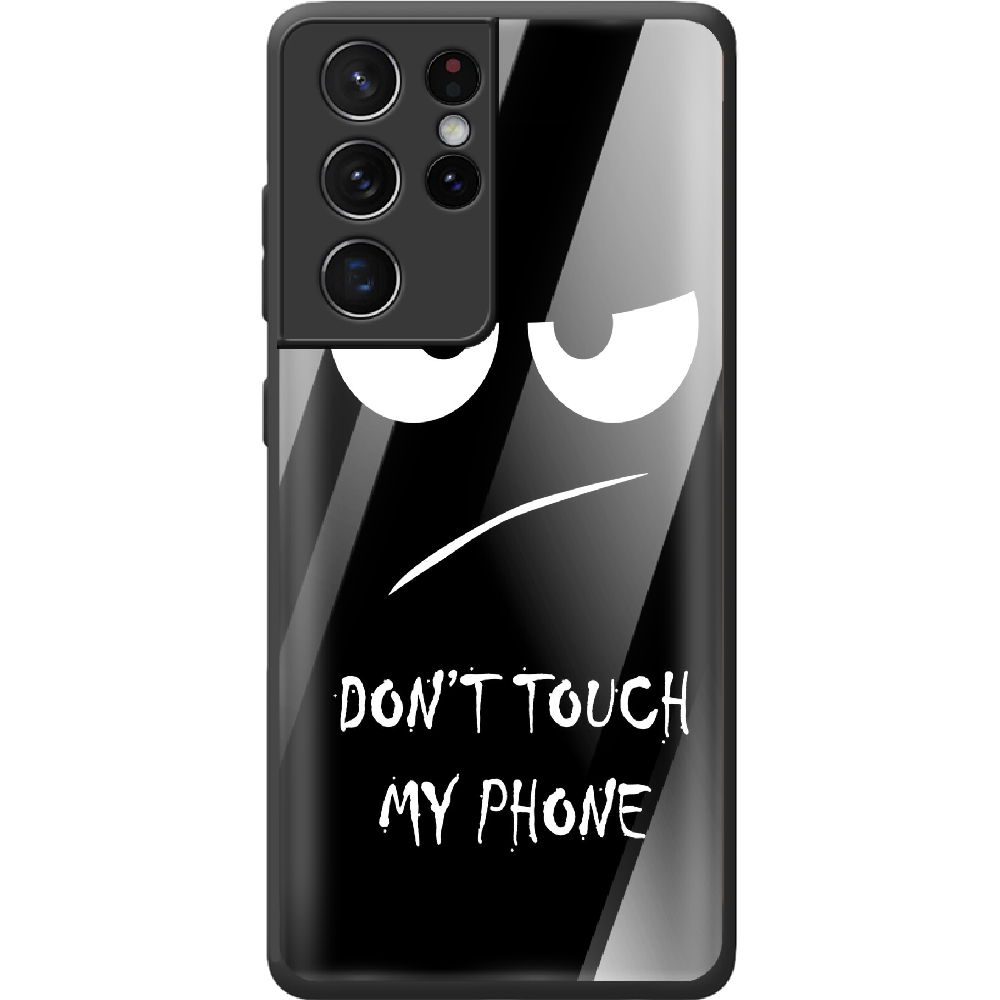 Чехол BoxFace Samsung G998 Galaxy S21 Ultra Don't Touch my Phone Черный силикон со стеклом (41719-up535-42231)