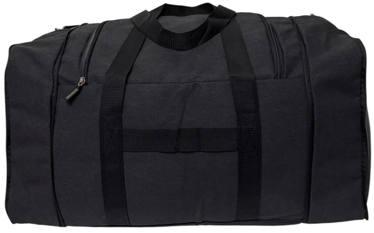 Сумка велика дорожня з кишенею на блискавці 90 л Чорний (3370) - фото 3