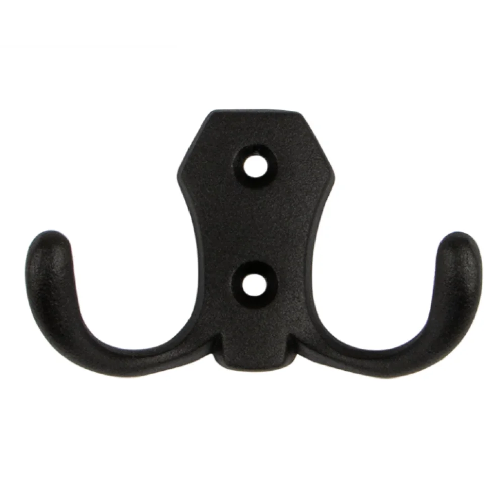 Гачок для одягу Modern з двома вішалками 45х73 мм Чорний (MK0470)