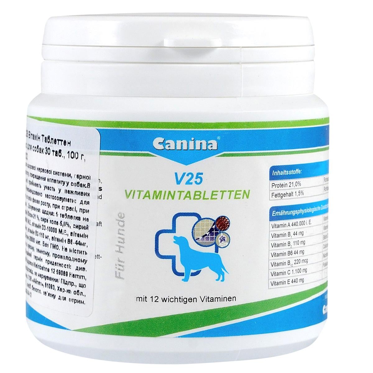 Поликомплекс витаминный для собак Canina V25 100 г 30 таб. (4027565110100)