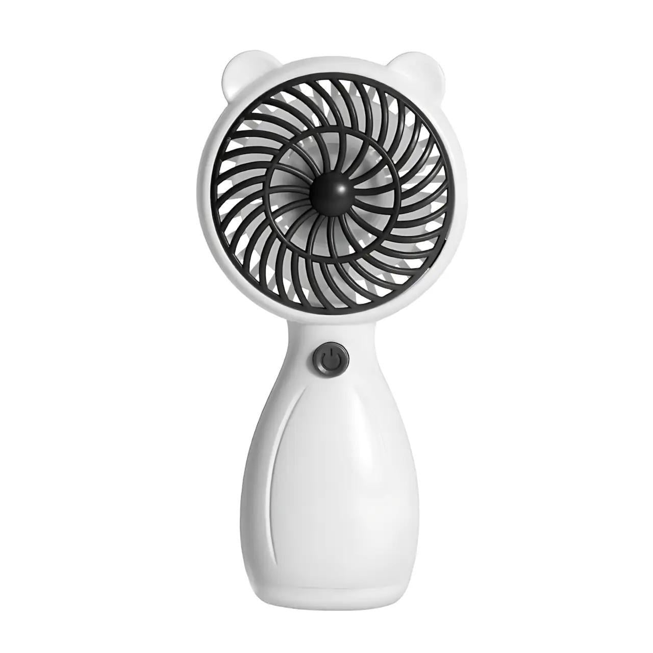 Вентилятор ручной Mini Fan на аккумуляторе с ручкой мини ветродуйка 2,5 Вт Белый (JX-998)