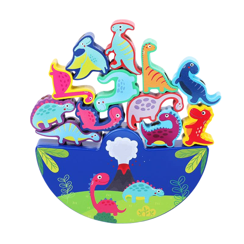 Дерев’яна іграшка Баланс Limo Toy MD 1720 динозаври шнурівка (2491185820)