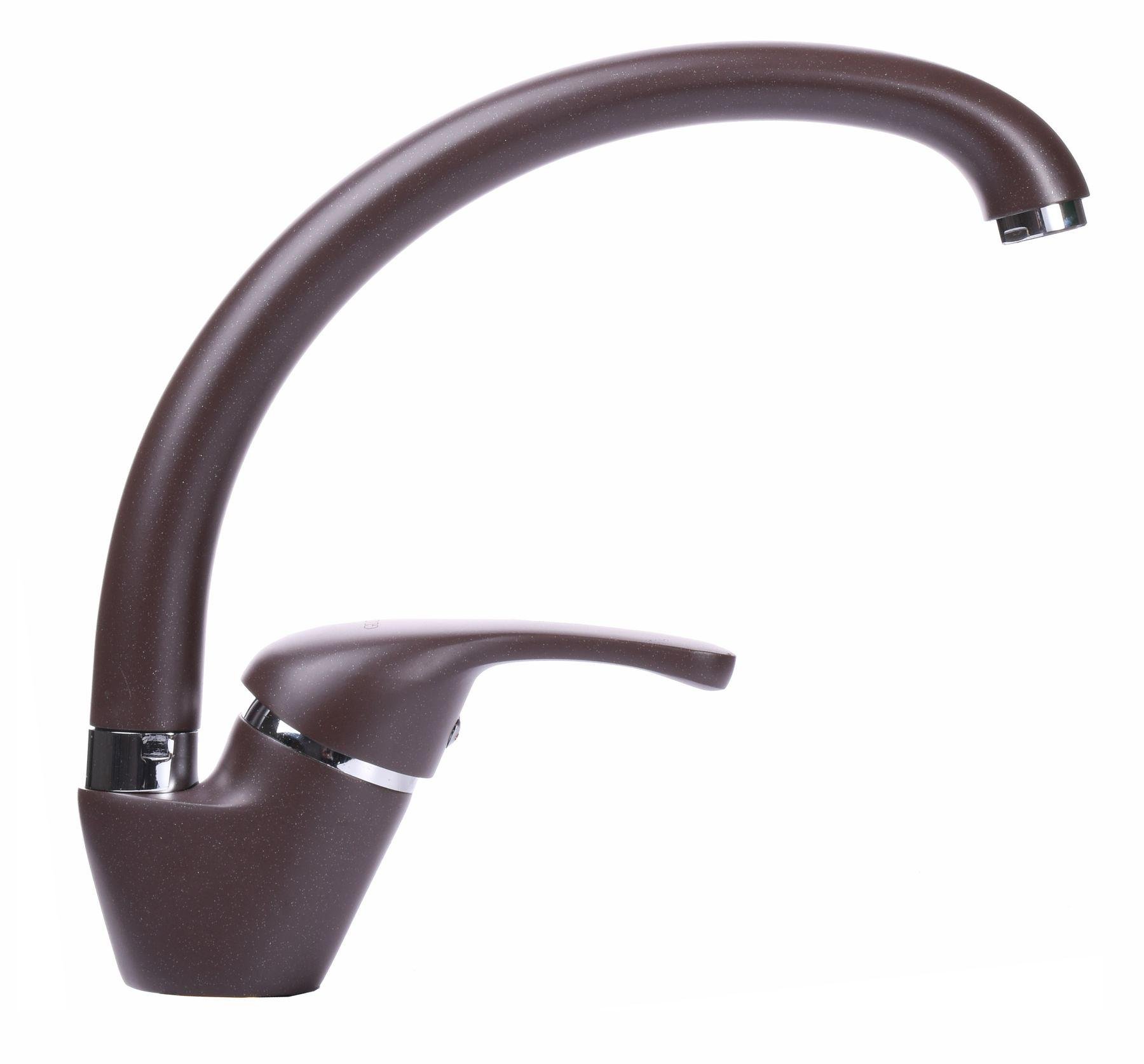 Смеситель для кухни Globus Lux GLSO-0203S-6-MARONE 000019209 однорычажный Коричневый (108415)