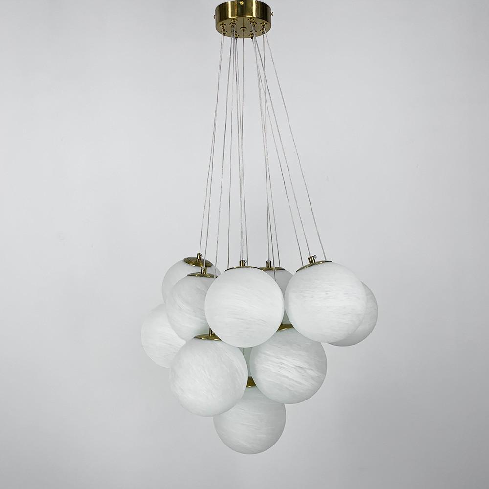 Люстра-пучок на 13 белых мраморных плафонах (MJ 141/13 AB+WT) - фото 5 Люстра-пучок на 13 белых мраморных плафонах (MJ 141/13 AB+WT) - фото 5