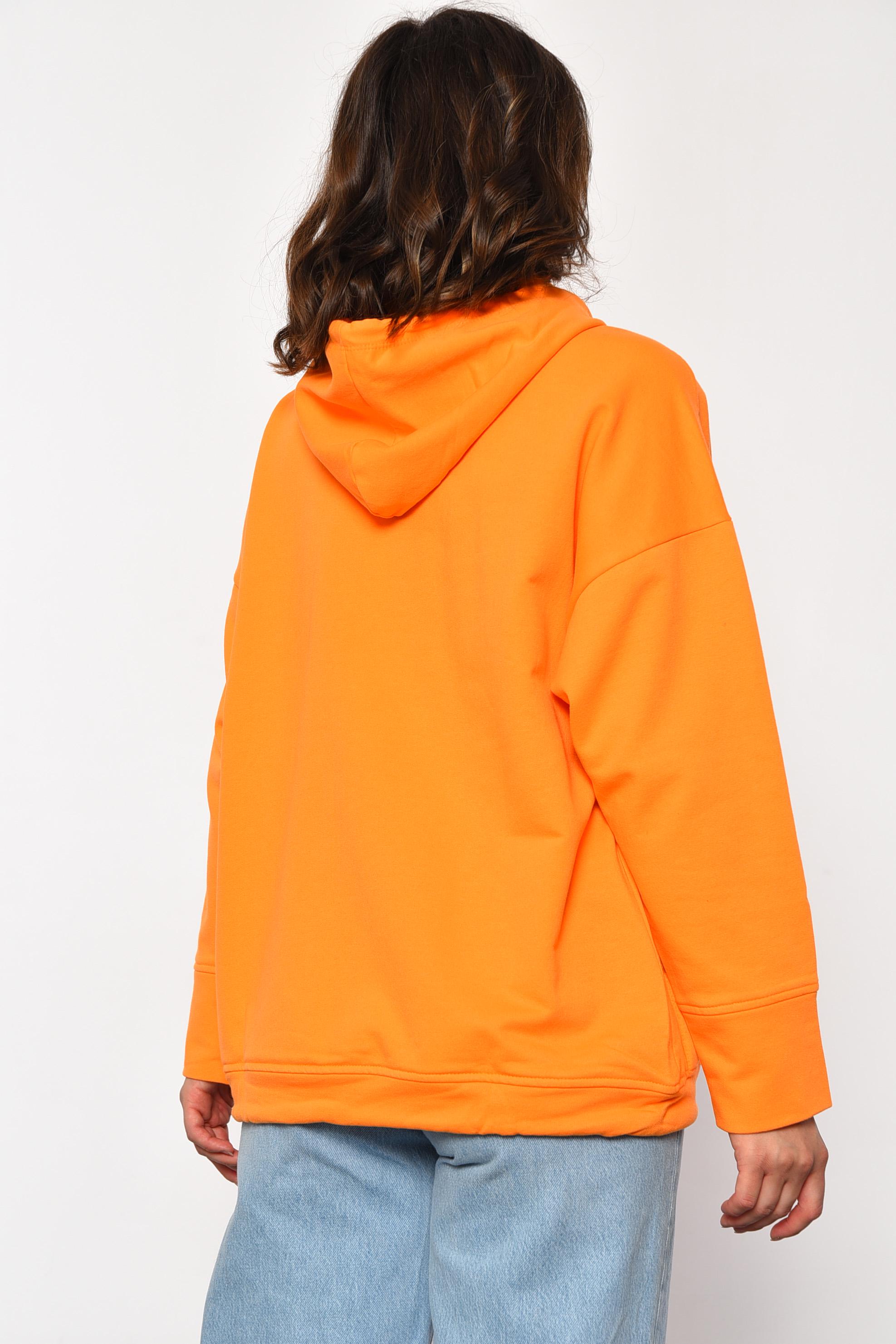 Худі жіноче на флісі M Помаранчевий (184552) - фото 3 Худі жіноче на флісі M Помаранчевий (184552) - фото 3