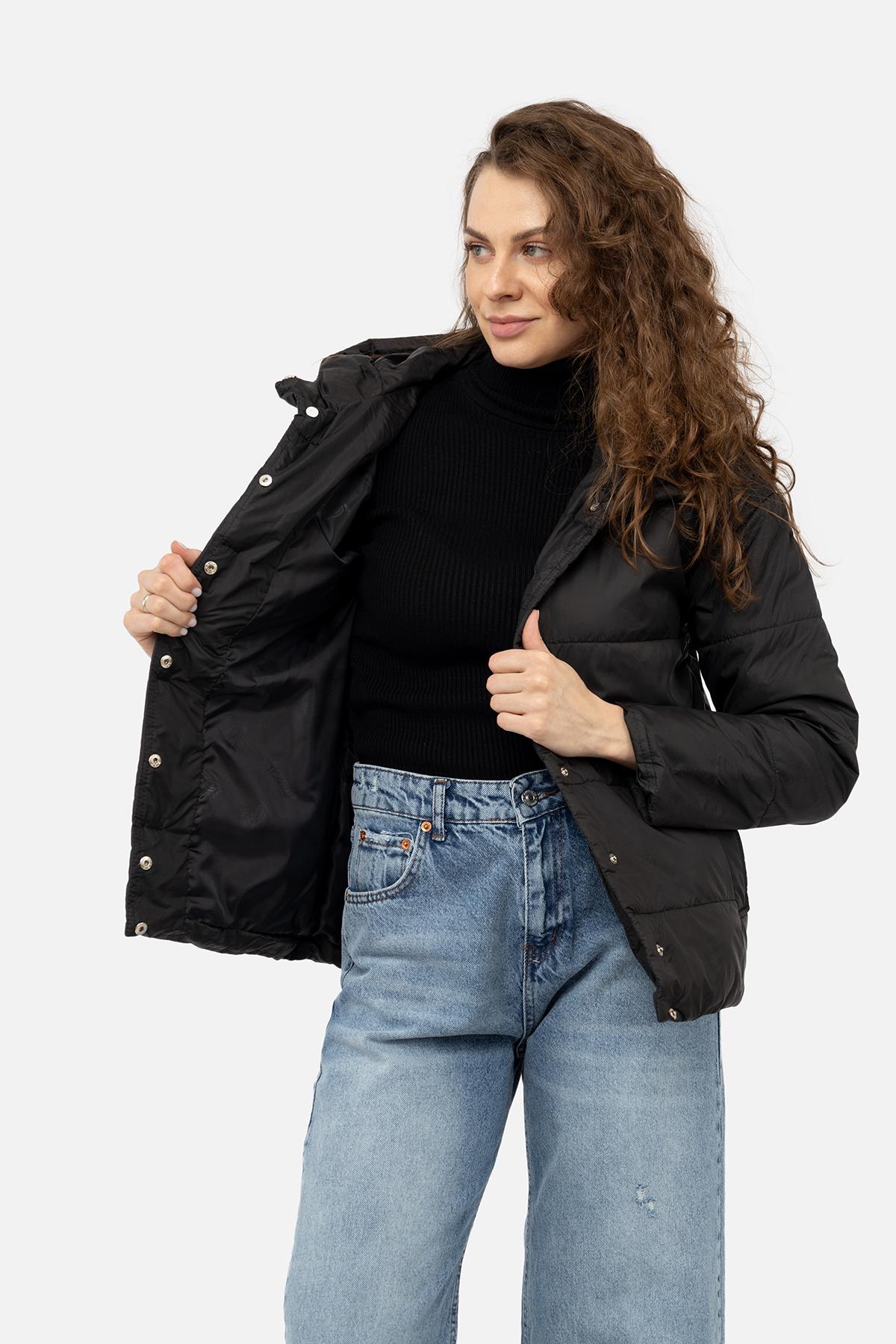 Куртка жіноча р. 42 Чорний (SKT000969740) - фото 3 Куртка жіноча р. 42 Чорний (SKT000969740) - фото 3