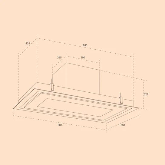 Вытяжка островная KLARSTEIN Remy Brilliant Edition 90 см 609 м³/час (10035477) - фото 7