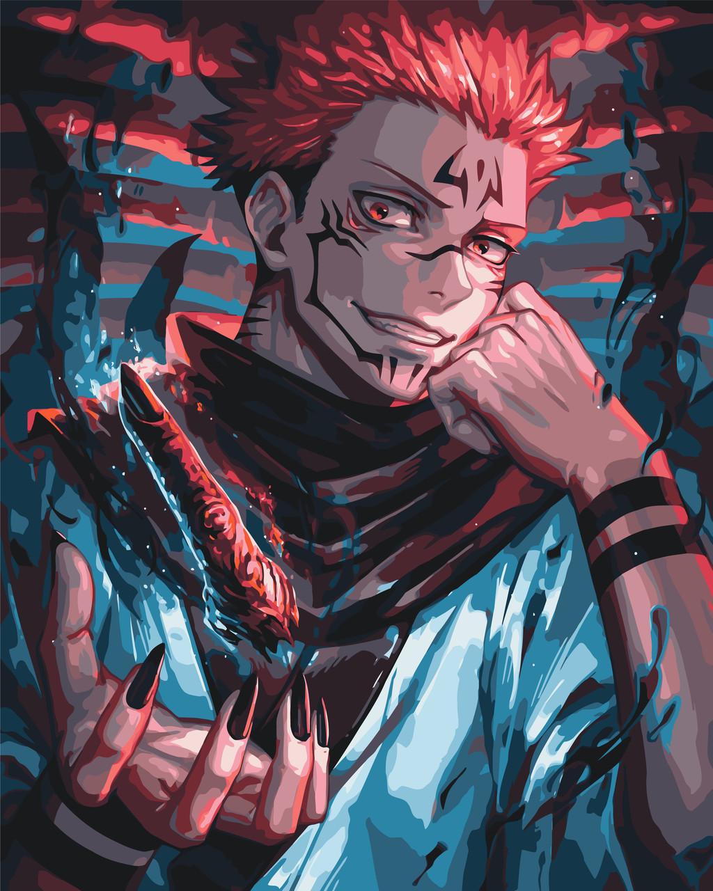 Картина за номерами ORIGAMI Аніме Магічна битва Сукуна 40х50 см (LW2005)