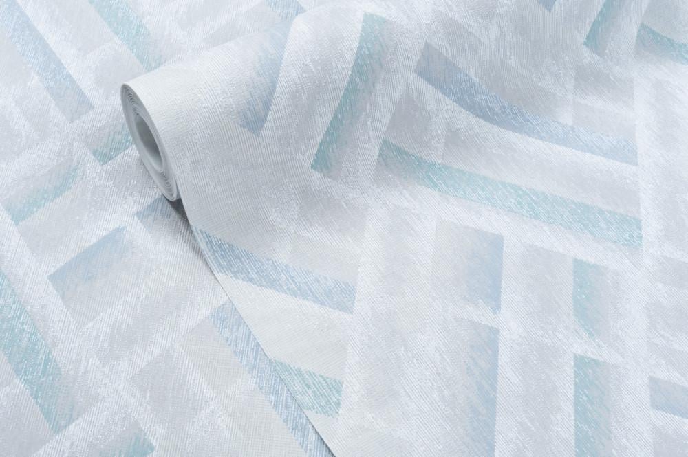 Обои флизелиновые Vinil Шерли ДХС-1583 Декор вспененный винил LS 1,06х10,05 м Серо-бирюзовый