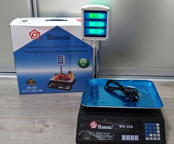 Торговые электронные весы MS-308 со стойкой до 50 кг - фото 4