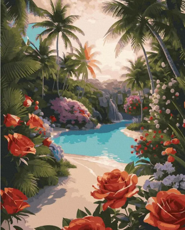 Картина по номерам Rainbow Art Тропический рай 40х50 см (GX47317)
