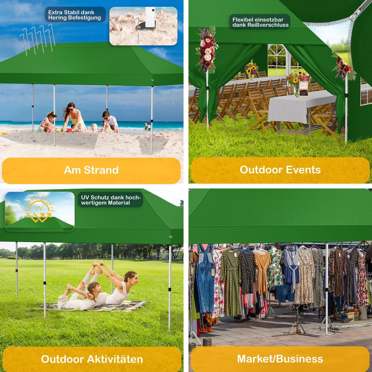 Павільйон садовий KESSER 6x3 м UV50+ Зелений - фото 9 Павільйон садовий KESSER 6x3 м UV50+ Зелений - фото 9