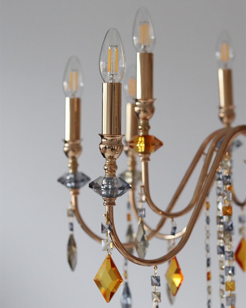 Люстра Edlin PL2416-12 Vanessa E14 12x12W IP20 Золотий (32205342) - фото 3 Люстра Edlin PL2416-12 Vanessa E14 12x12W IP20 Золотий (32205342) - фото 3