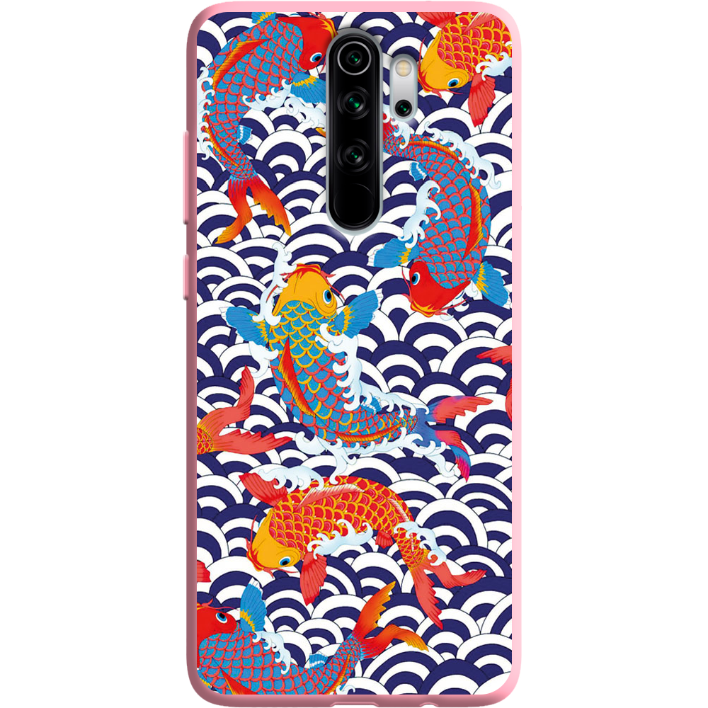 Чехол Boxface Xiaomi Redmi Note 8 Pro Koi Fish Розовый силикон (38222-up2477-38668)
