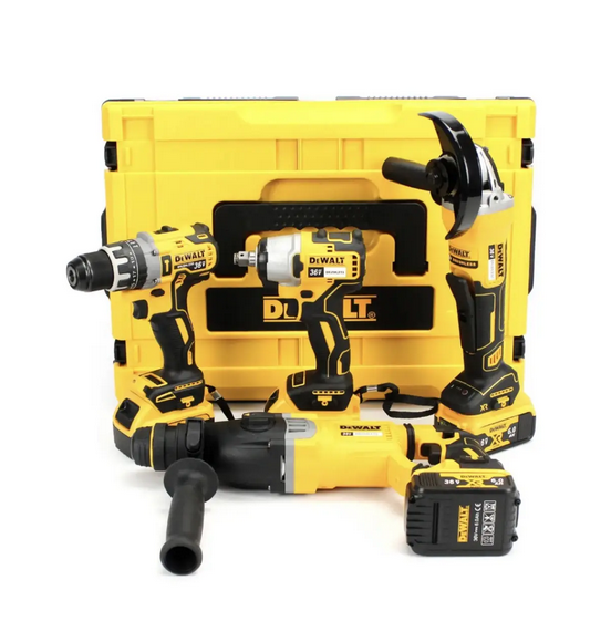 Набор инструментов 4в1 шуруповерт ударный/болгарка/перфоратор/гайковерт 48V 6 Ah 4 аккумулятора с кейсом