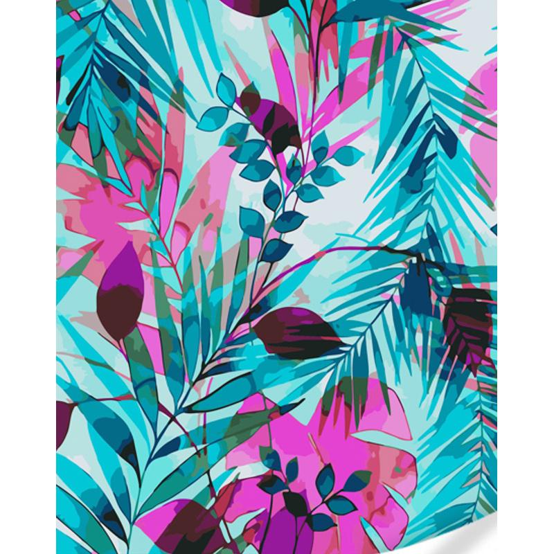 Картина по номерам Strateg Премиум Удивительные растения с лаком и уровнем 40x50 см (GS1536)