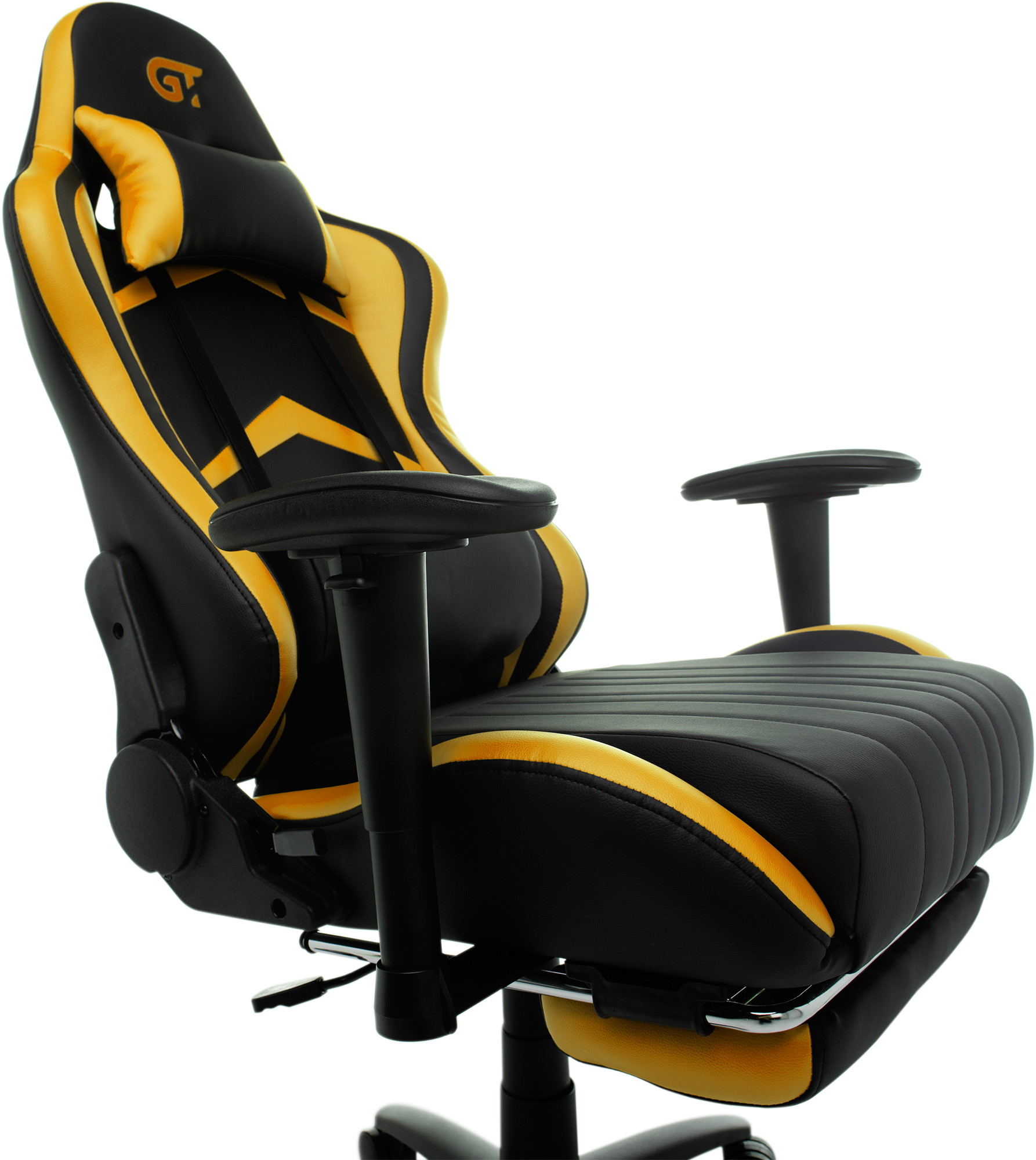 Крісло геймерське GT Racer X-2534-F Black/Yellow - фото 7