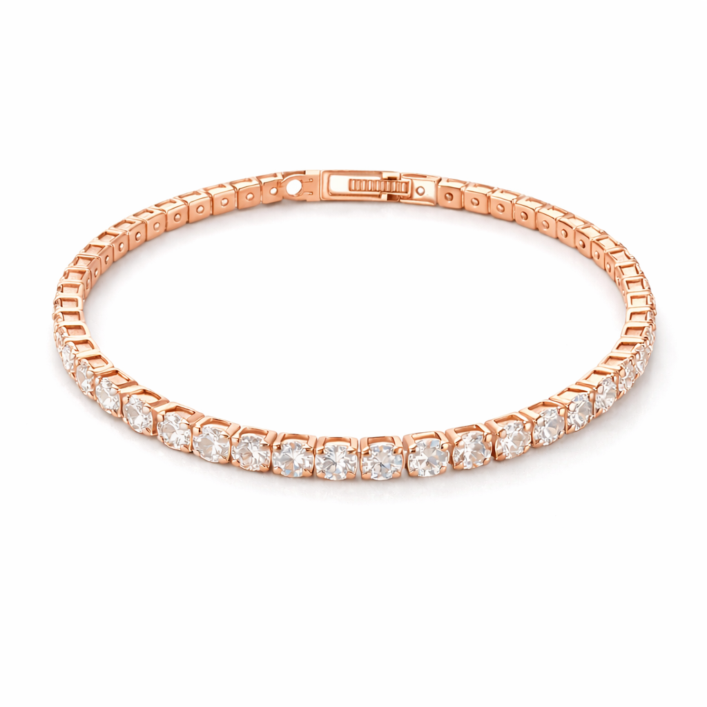 Браслет женский теннисный Rose/Gold (33987791)