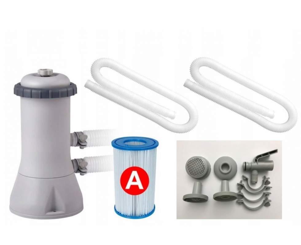 Фильтр-насос картриджный для бассейна Intex 28604 тип А 2 006 л/час Серый (132-9-28604) - фото 4