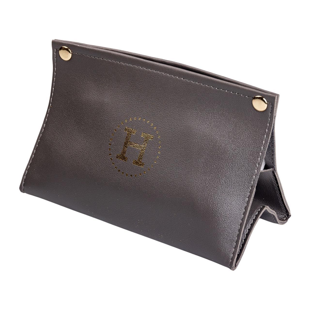 Салфетница из экокожи автомобильный HP-3-213G 20х7,5х11,5 см Серый (A-033512) - фото 3