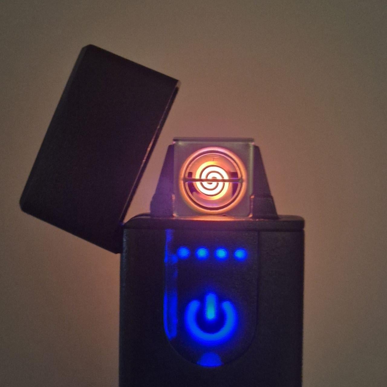 Зажигалка сенсорная электронная USB Черный (1709) - фото 10