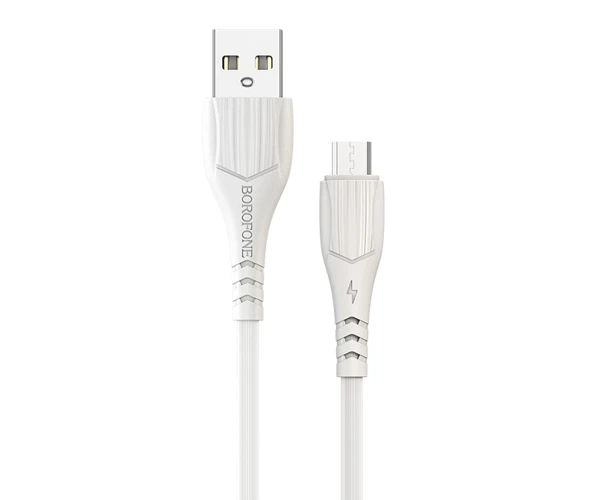 Кабель Data Borofone BX37 Wieldy 2,4A 1 м Білий