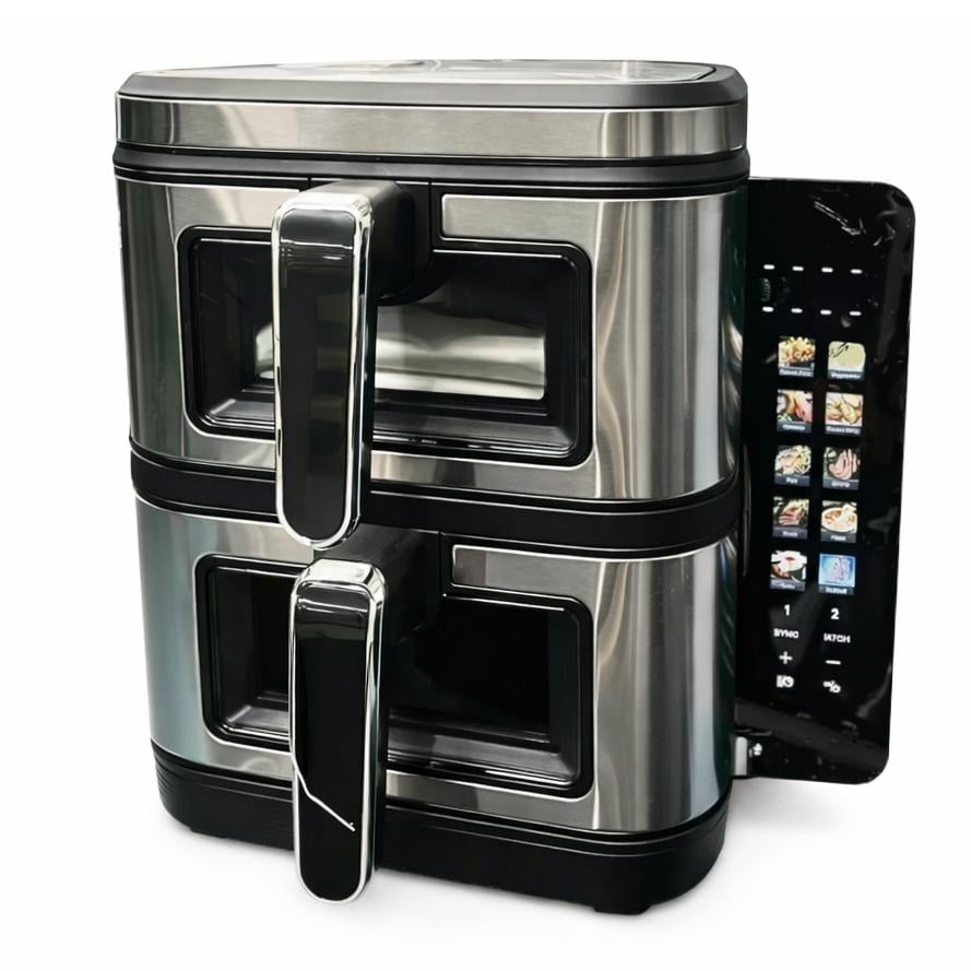 Аерофритюрниця Rainberg RB-2331 з дисплеєм 4800 Вт 15 л на 2 чаші