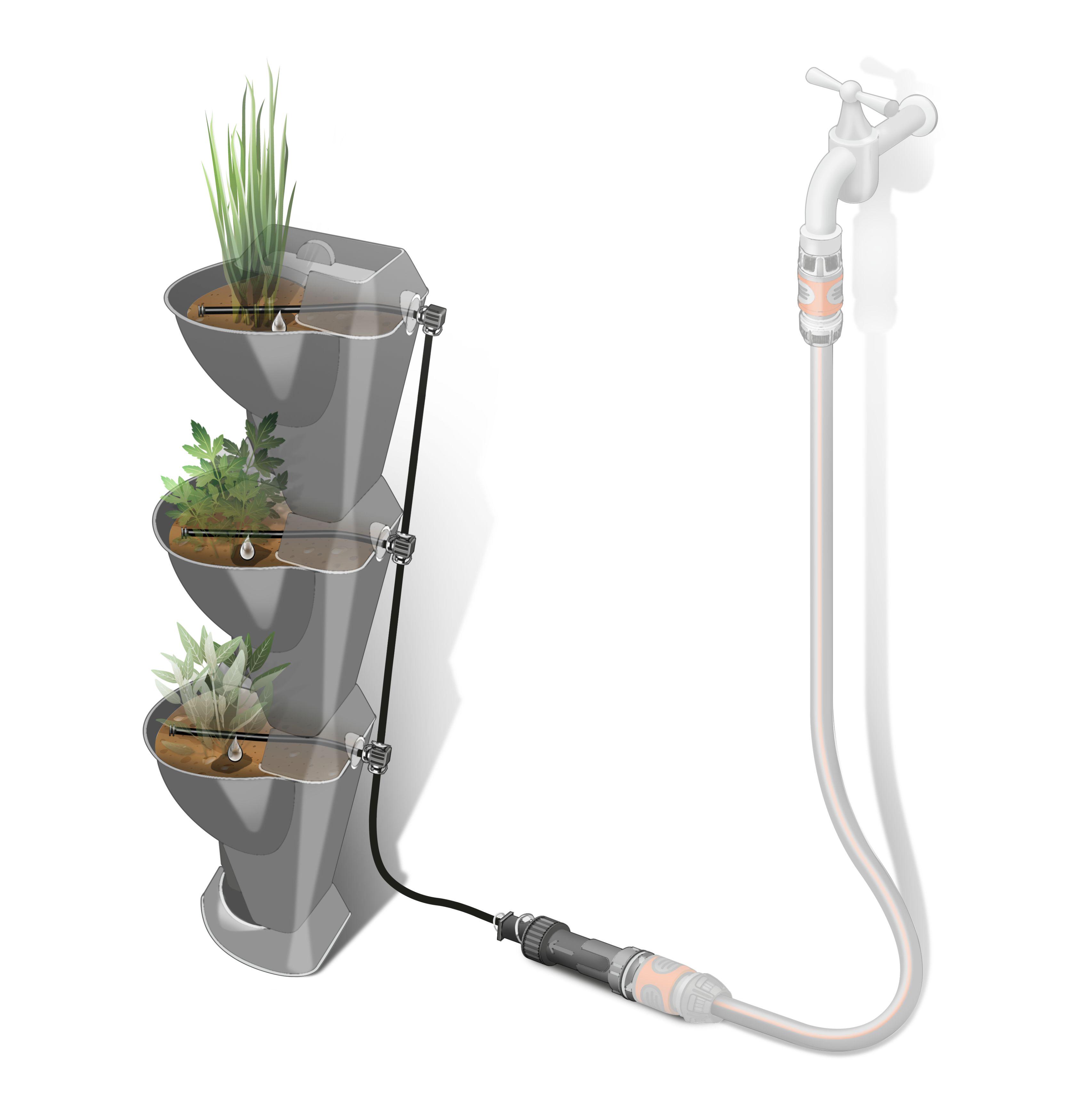 Комплект мікрокрапельного поливу Gardena Micro-Drip-System NatureUp на 12 кутових горщиків (13157-20) - фото 2