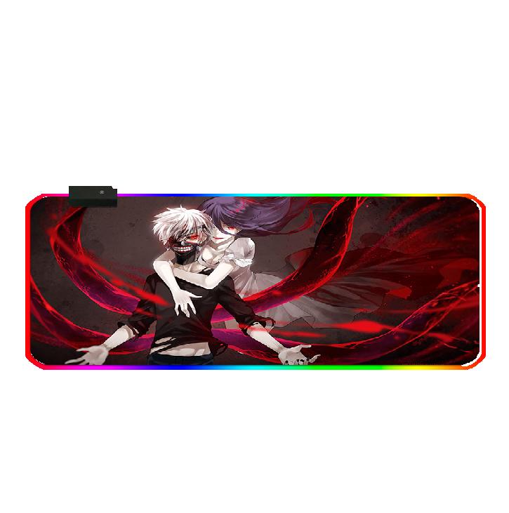 Коврик для мышки с Аниме принтом Tokyo ghoul LED подсветка 800х300х4 мм (2100)