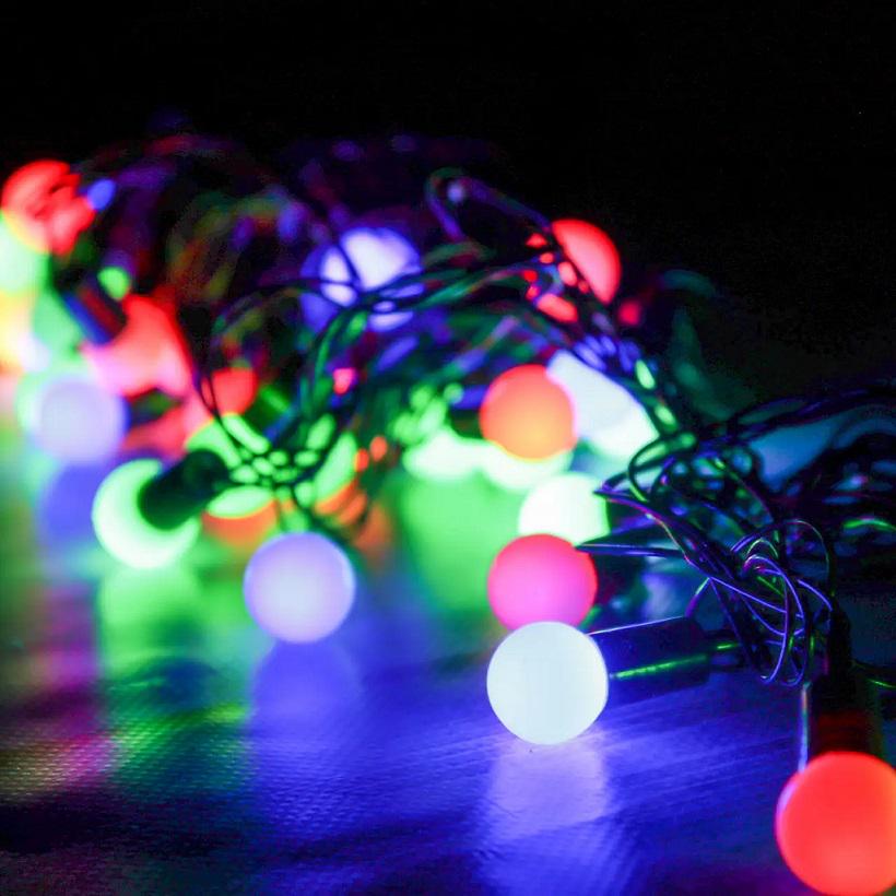 Гірлянда новорічна кулька 28 LED Мікс 5 м