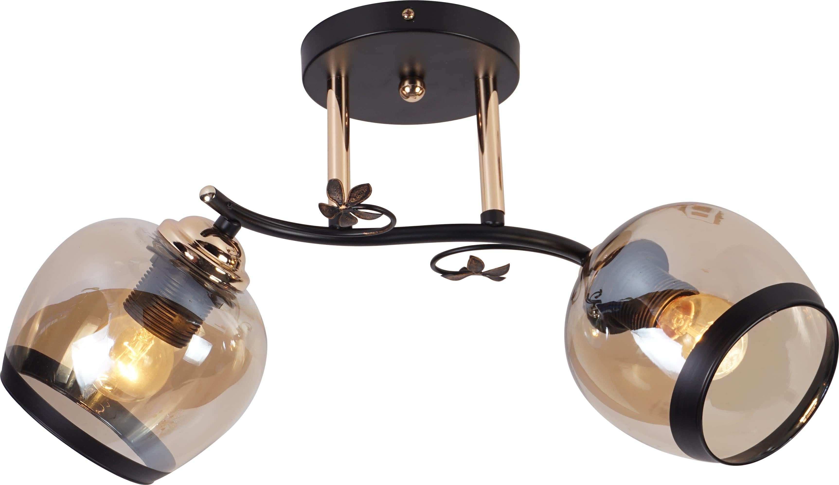 Люстра декоративная INTEREES IS DA5142B/2 на 2 плафона Black/Gold