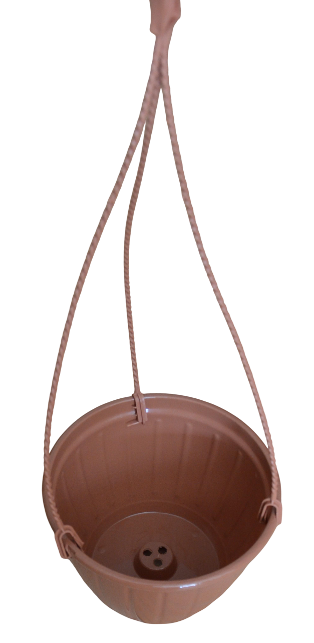 Горщик підвісний для квітів з підвісом d 19 см Теракотовий