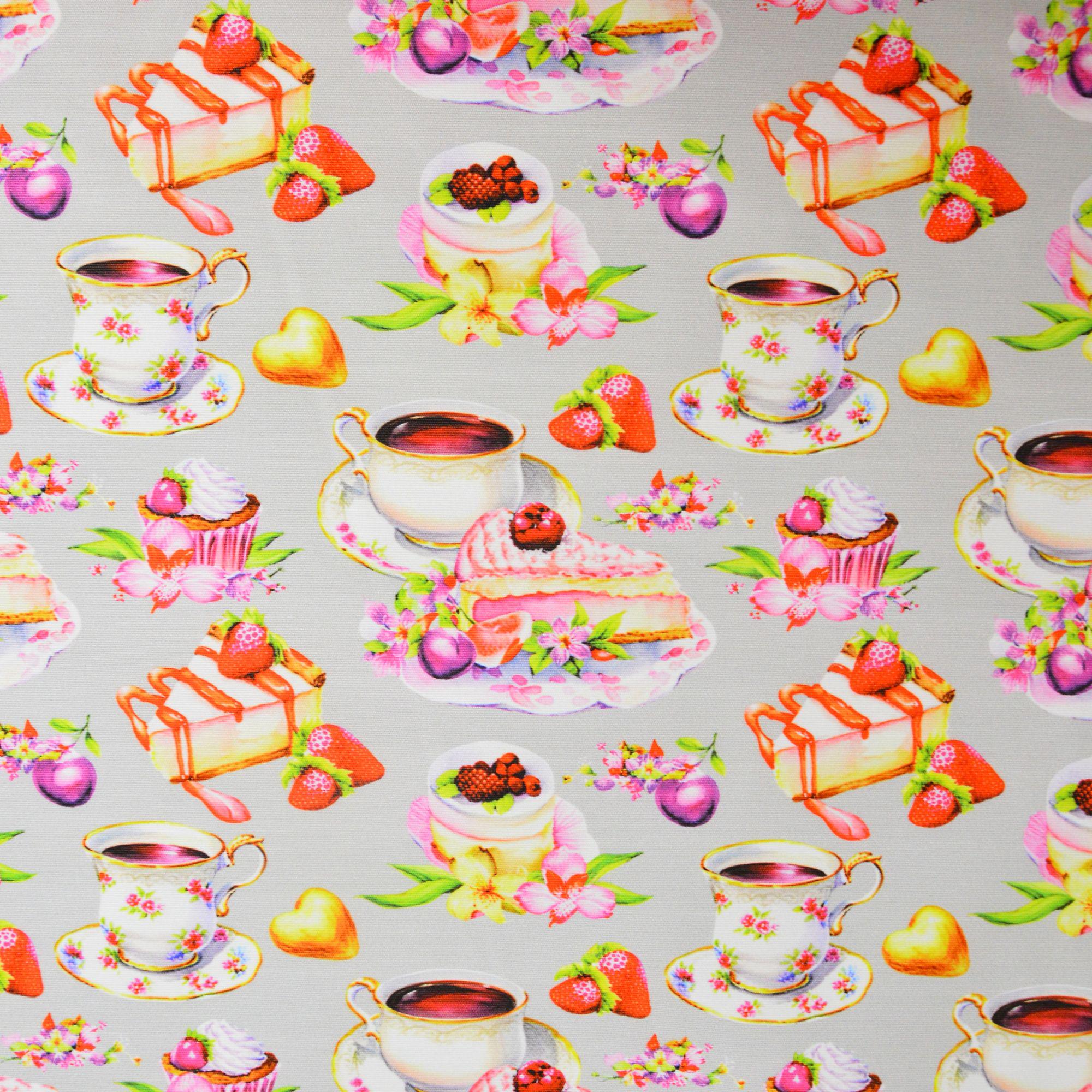 Тканина бавовна Панама Чаювання 235 гр/м2 з захистом від плям 180 см Сірий (27385)