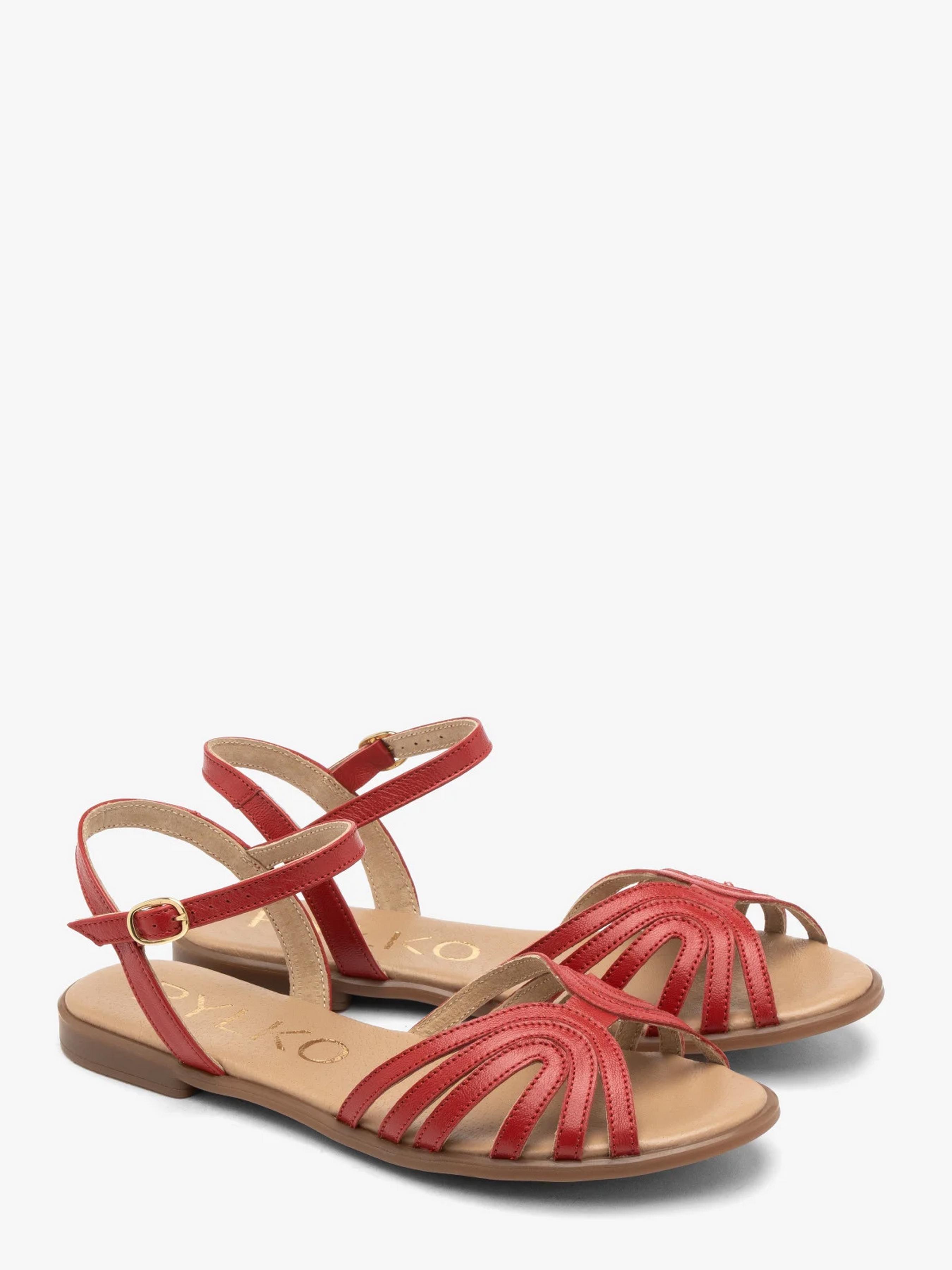 Босоножки женские без каблука RYLKO р. 37 Красный (0AG59_A1 __IW)